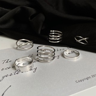 ภาพหน้าปกสินค้าSET แหวน 6 วง🖤เส้นผ่า 1.6-1.8 ซม. คละไซส์💞เลือกไซส์ไม่ได้ค่ะ พร้อมส่งร้านไทย❗แหวนแฟชั่น แหวนสวยๆ แหวนเซ็ต แหวนชุด ที่เกี่ยวข้อง