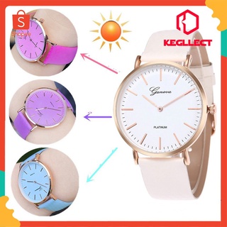 สินค้า เกาหลี นาฬิกาแฟชั่นสตรี สายหนังนาฬิกาข้อมือควอทซ์ สายรัดข้อมือสามารถเปลี่ยนสี