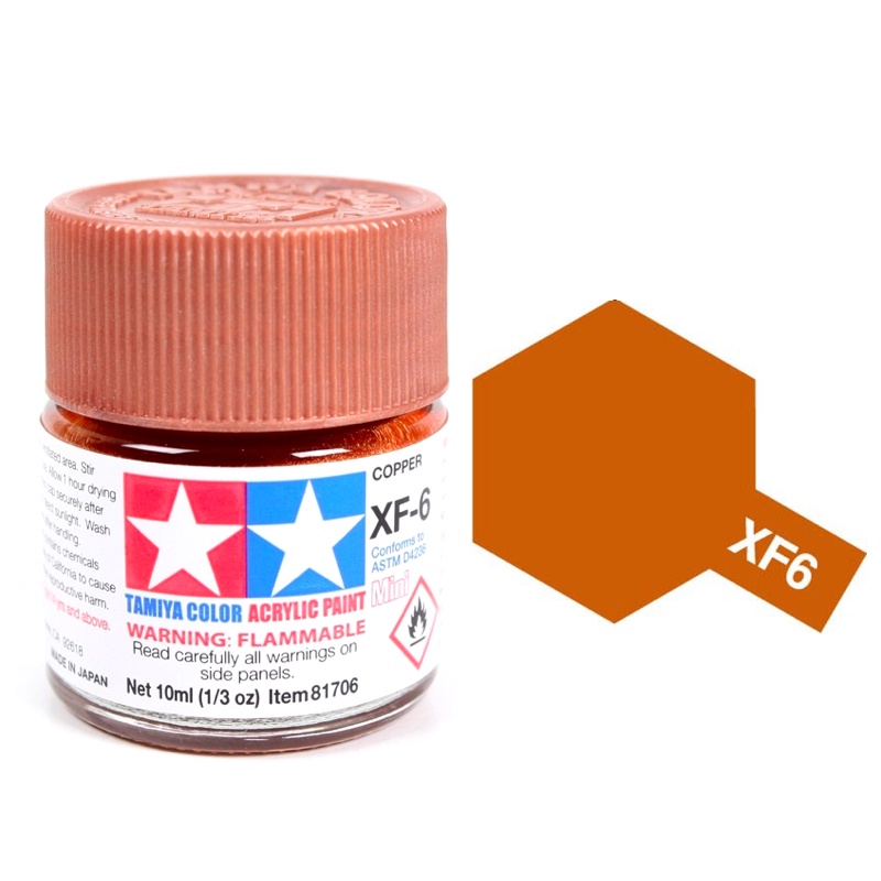 สีอะคริลิค TAMIYA ACRYLIC XF-1 81701, XF-2 81702, XF-3 81703, XF-4 ...