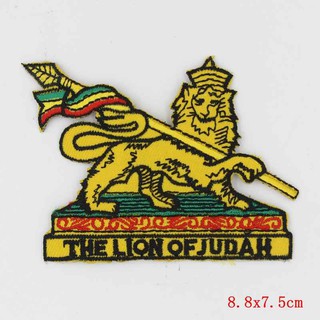 THE LION JUDAH ป้ายติดเสื้อแจ็คเก็ต อาร์ม ป้าย ตัวรีดติดเสื้อ อาร์มรีด อาร์มปัก Badge Embroidered Sew Iron On Patches