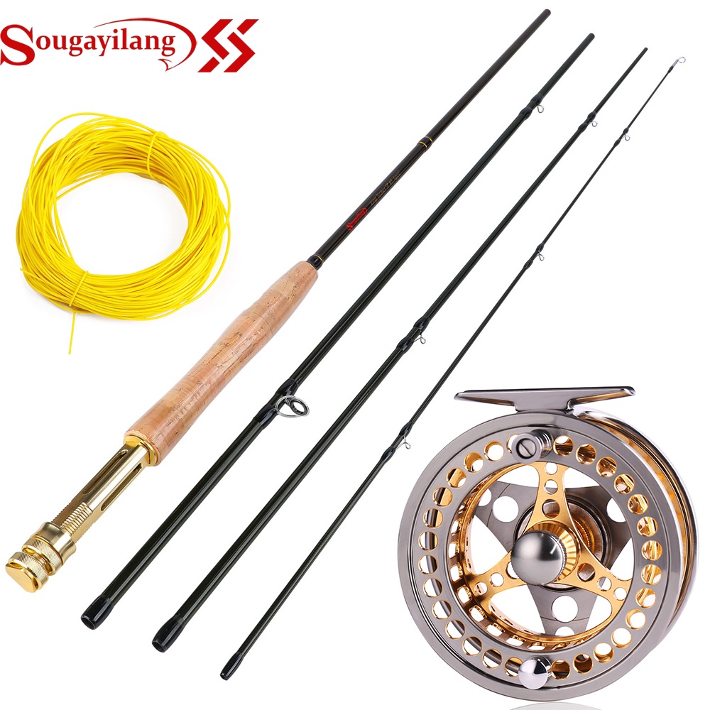 Sougayilang 2.7m Fly Fishing Rod And Reel Portable Fly Rod Aluminum