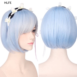 HL Hajimeru Isekai Seikatsu Rem Ram Twins Blue Pink Cosplay Wig +Pins Party New FE