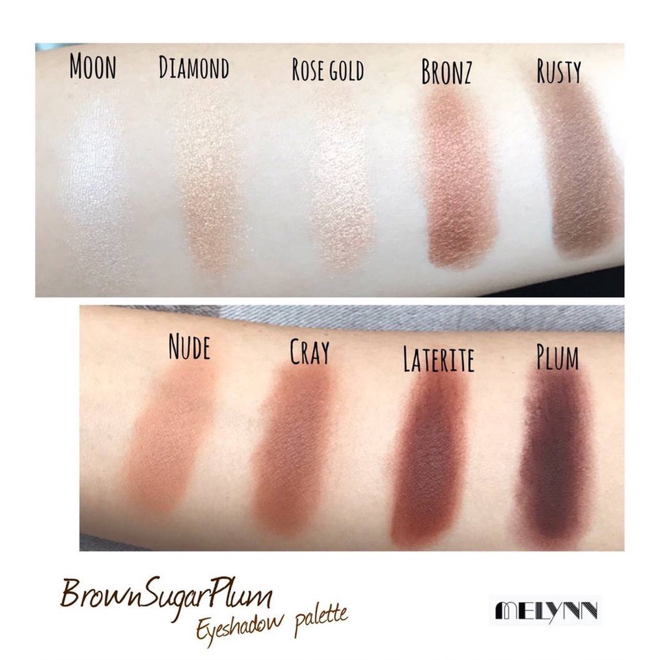 แท้100-melynn-brown-sugar-plum-eyeshadow-palette-พาเลตอายแชโดว์เนื้อชิมเมอร์และเนื้อเเมตต์-เม็ดสีชัด-ติดทนนาน