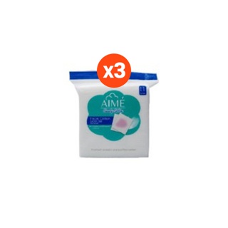 AIME Cotton Pad 90G, เอเม่ สำลีแผ่นทำความสะอาดผิวหน้าห่อใหญ่ ( จำนวน 3 ห่อ)
