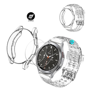 เคส samsung galaxy watch 4 เคส + สาย TPU สายรัด samsung galaxy watch 4 40mm 44mm เกราะป้องกัน Samsung Galaxy watch 4 classic เคส