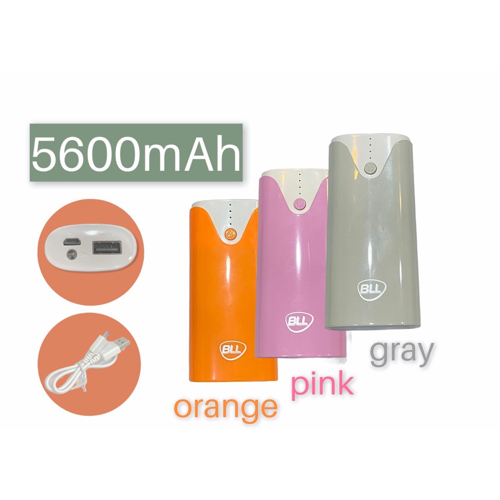 แบตสำรอง-5600mah-bll-power-bank-มีไฟฉายในตัวเครื่อง-รับประกัน1ปี