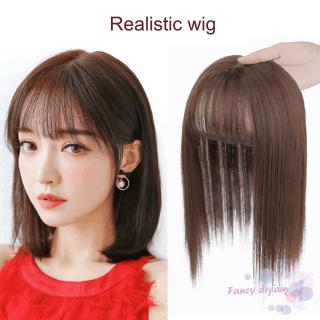 ❤FD❤ Straight Hair Toppers Hairpiece Clip in Women Bangs Fringe Hair Extensions Wig