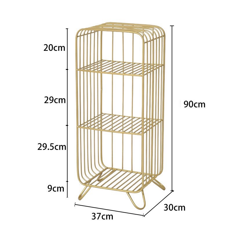 ชั้นวาง3ชั้น-ทรงโค้งสีทอง-วางของตั้งโชว์-ตกแต่งบ้าน
