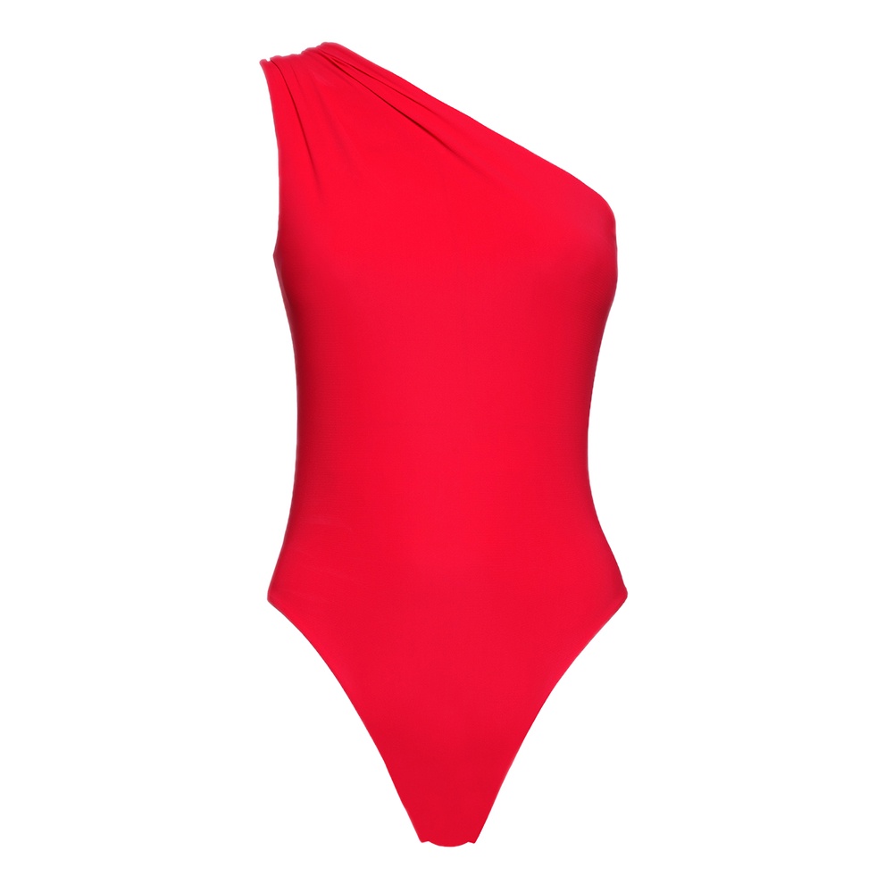 angelys-balek-ชุดว่ายน้ำ-red-back-cutout-one-shoulder-swimsuit-รุ่น-fw20sw00102104-สีแดง