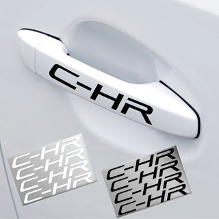 สติกเกอร์ติดที่จับประตู PVC สำหรับ Toyota C-HR CHR Sport Decal 4 ชิ้น