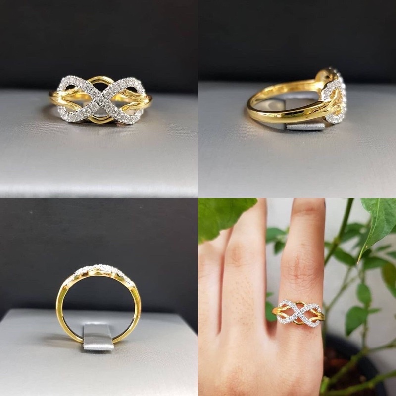 ผ่อน0-แหวนทอง-แหวนเพชรอินฟินิตี้-ทอง-9k-ทองแท้-37-5-แหวนแทนความหมายดีๆ-ไม่มีที่สิ้นสุด