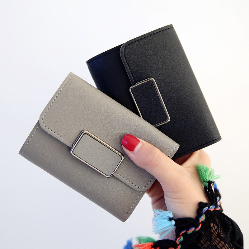ราคาและรีวิวKorean Baellery KD886 กระเป๋าสตางค์ใบสั้น ผลิตจากหนังPU กระเป๋าแฟชั่นผู้หญิง สินค้ามาใหม่