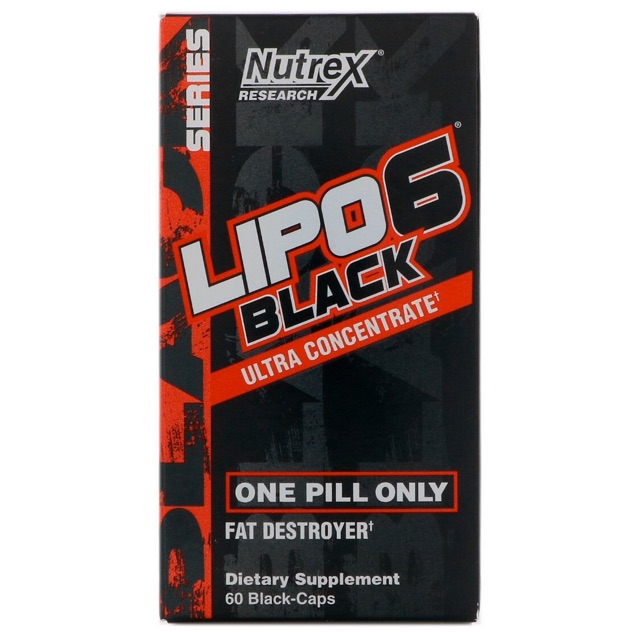 ภาพหน้าปกสินค้าNutrex Research Lipo-6 Black Ultra Concentrate, 60 Black-Caps