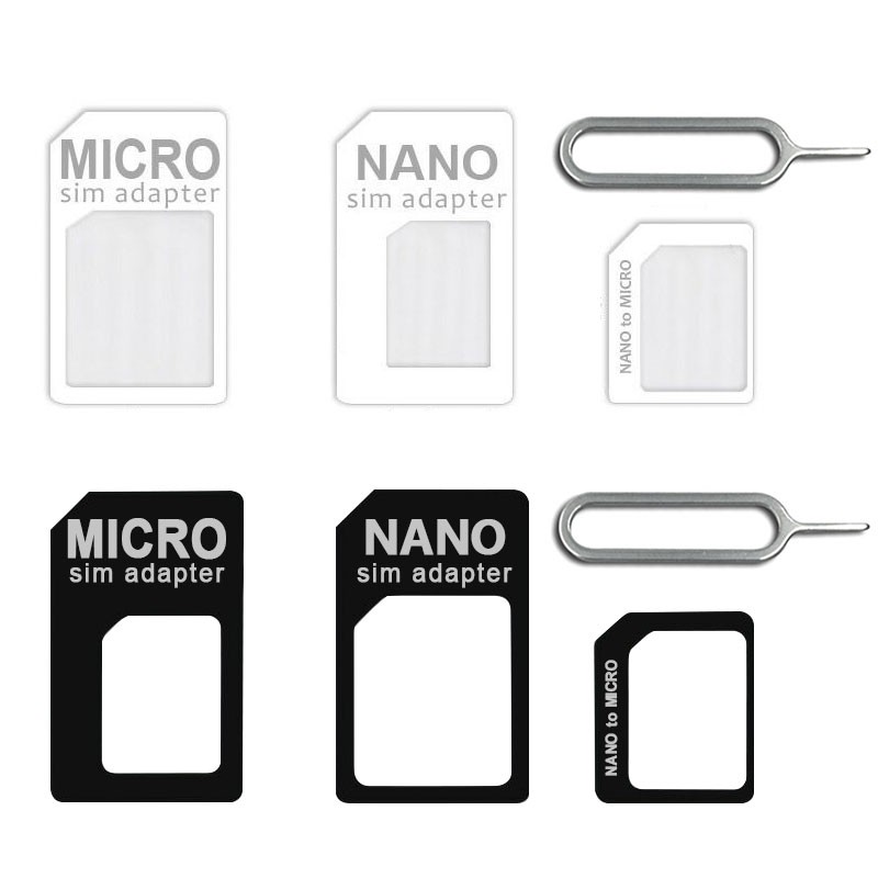 SIM Card Adapter 4 in 1 Nano Micro SIM Adapters For iPhone ตัว เปลี่ยนซิม การ์ด แปลงซิม แปลงนาโน
