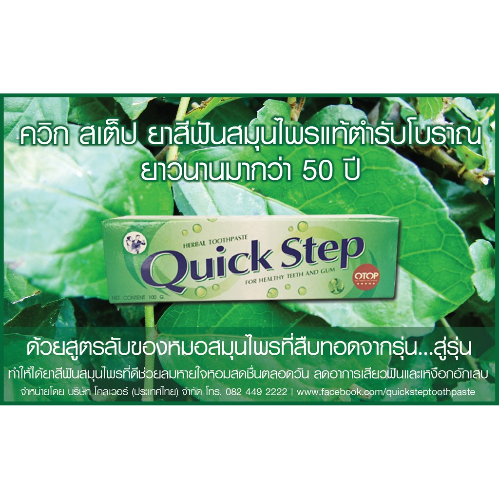 quick-step-ควิก-สเต็ป-ยาสีฟันสมุนไพรแท้-100-กรัม-x-6