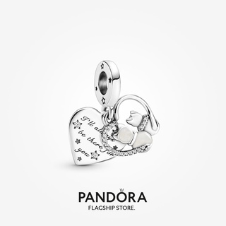 Pandora จี้รูปแมวและหัวใจ สําหรับห้อยตกแต่ง
