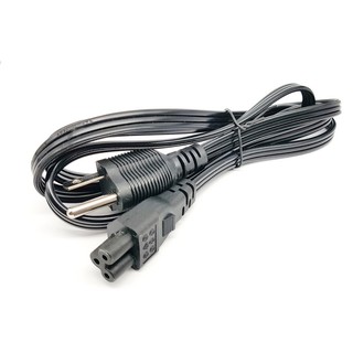 สาย Cable POWER AC For Notebook 3 รู 3 สาย  แบบแบน จัดเก็บง่าย เกรด A ยาว1.5M สำหรับคอมพิวเตอร์โน๊ตบุ๊ค(สีดำ)