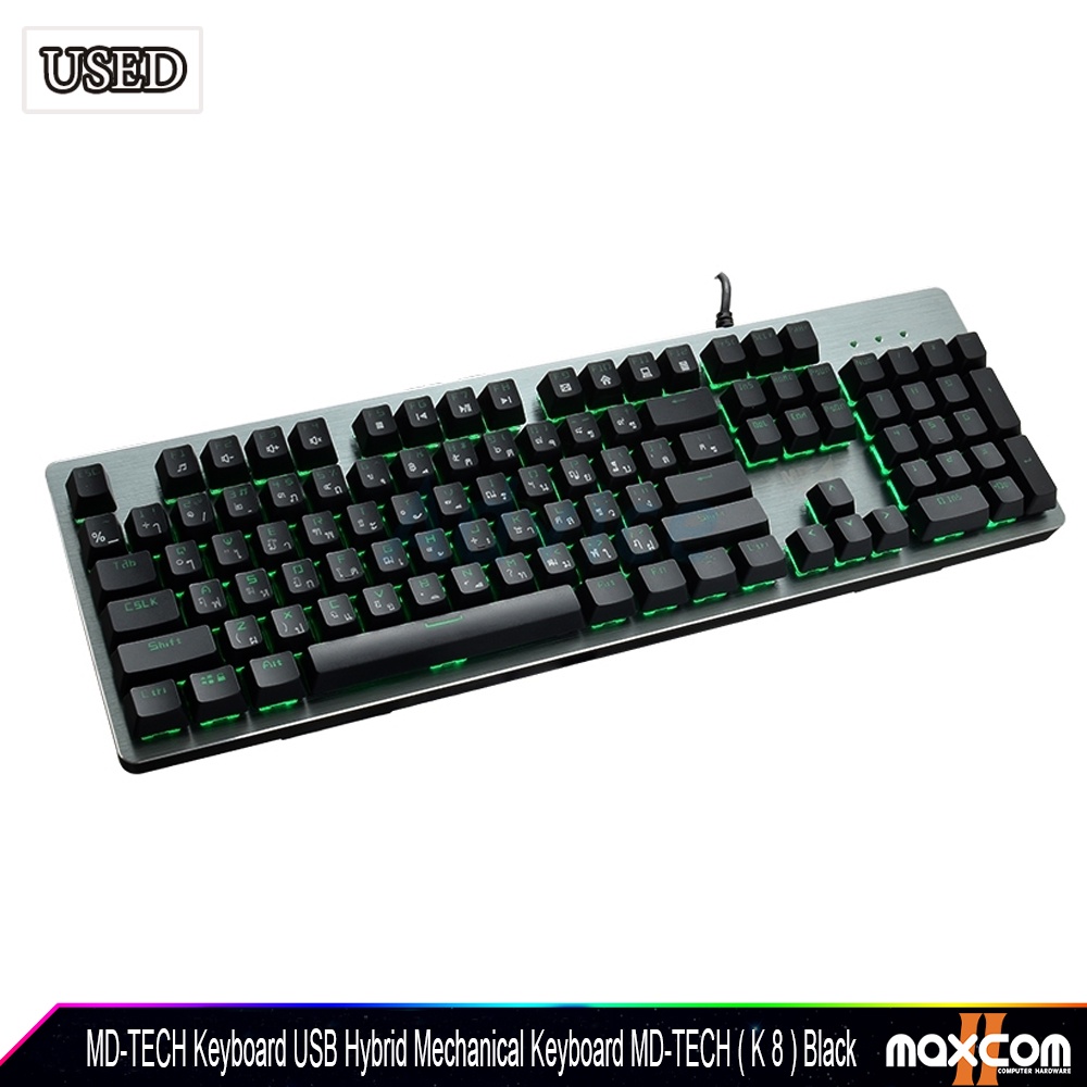 คีย์บอร์ด MD-TECH K8 Hybrid keyboard Mechanical Switches LED 3 สี #body ...