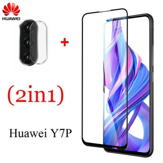 ( 2 In 1 ) ฟิล์มกระจกนิรภัย + เลนส์กล้องสําหรับ Huawei Y7P ( 2020 )