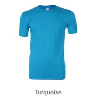 เสื้อยืดสีพื้น TURQUOISE ( สีฟ้าน้ำทะเล )