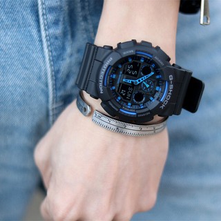 Casio watch G SHOCK แท้100 รุ่นGA 100 1A2 นาฬิกาข้อมือชาย ของแท้จัดส่งพร้อมกล่องคู่มือใบประกันศูนย์CMG 1ปีกันน้ำ img 2