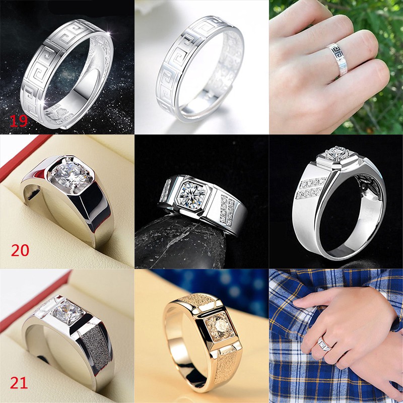 ภาพสินค้าAIFEI 50รูปแบบเงิน925ต้นฉบับแหวนครอบงำผู้ชายแหวนผู้ชายแหวนเงิน -S1 จากร้าน aifeijewelry.th บน Shopee ภาพที่ 5