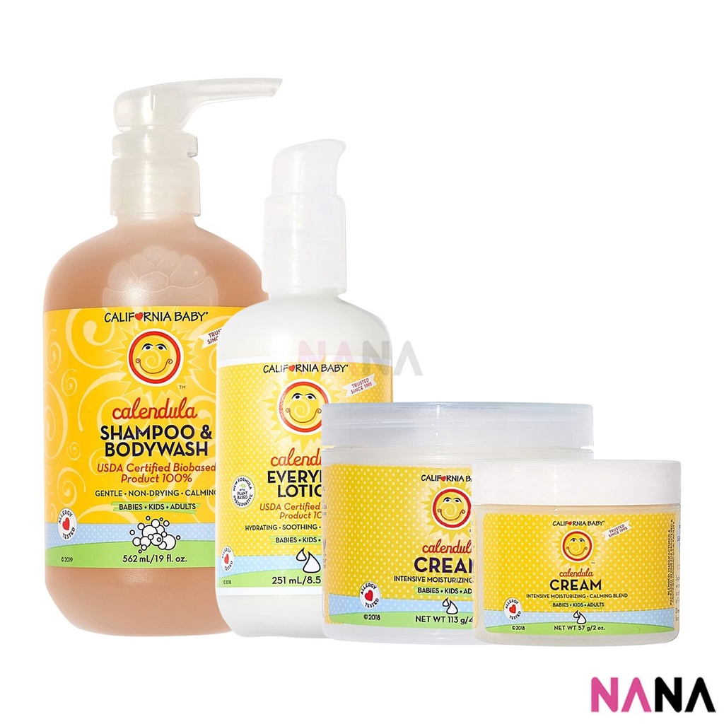 California Baby Calendula Skincare Bodycare Line (Shampoo & Body Wash