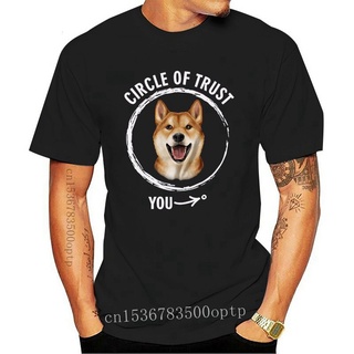 [S-5XL] เสื้อยืดลําลอง แขนสั้น คอกลม พิมพ์ลายแบรนด์ Circle of Trust Shiba Inu เหมาะกับฤดูร้อน สไตล์ญี่ปุ่น สําหรับผู้ชาย