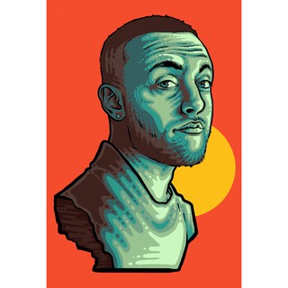 โปสเตอร์ แม็ก มิลเลอร์ Poster Mac Miller ตกแต่งผนัง วงดนตรี  รูปภาพ ภาพถ่าย Hiphop ฮิปฮอป Rapper แร็ปเปอร์