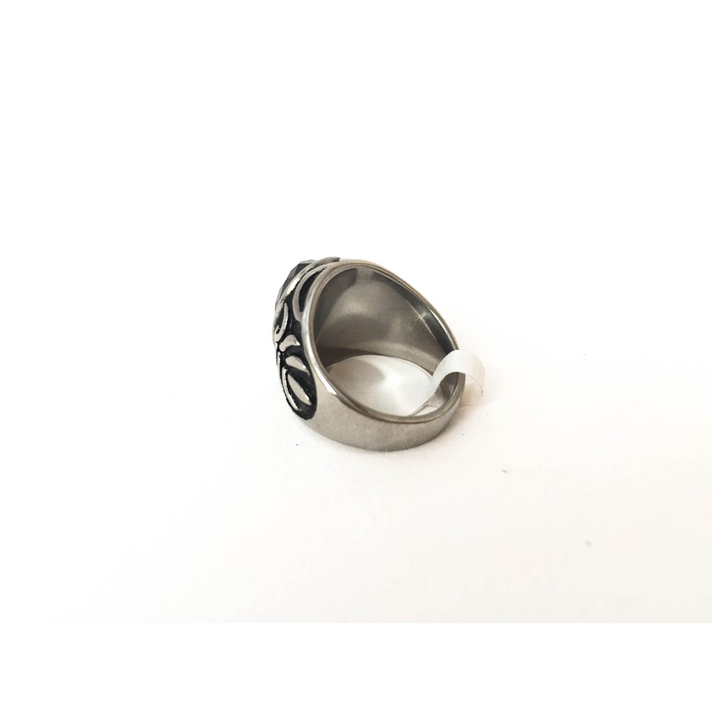 แหวนเงินนิลดำ-ลายไม้-สแตนเลสแท้-stainless-316l-แหวนผู้ชาย-แหวนแฟชั่น-แหวนเท่ๆ-แหวนสแตนเลส