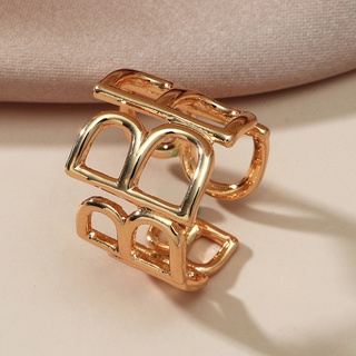 แหวนแฟชั่น รูปตัว B กลวง สไตล์เรโทร ของขวัญ สําหรับผู้หญิง ทุกฤดู