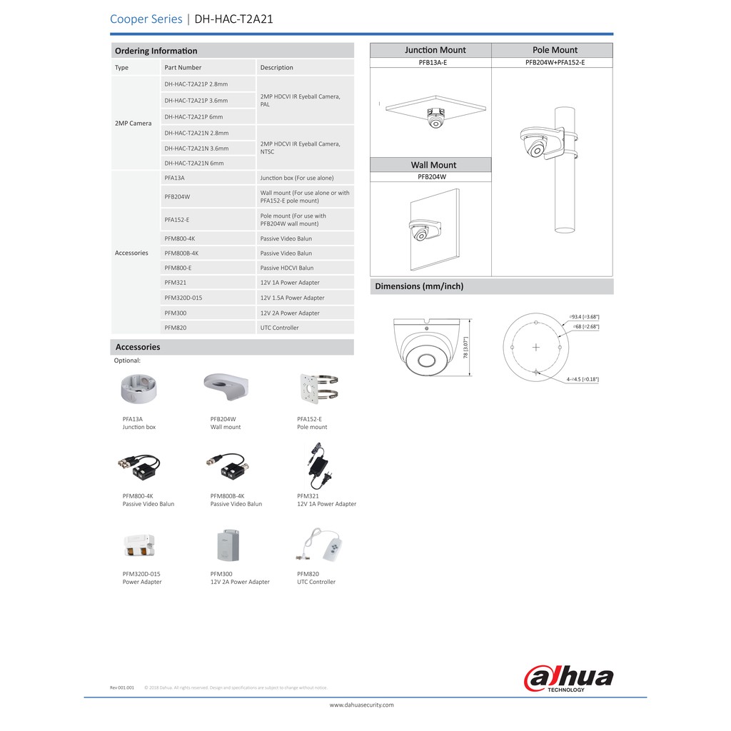 dahua-กล้องวงจรปิดระบบอนาล็อก-ทรงโดม-ความละเอียด-2-ล้านพิกเซล-รุ่น-hac-t2a21p