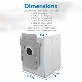 ถุงเก็บฝุ่น สําหรับเครื่องดูดฝุ่น IRobot Roomba I3+(3550) I7+(7550) S9+(9550) I6+(6550) I8+(8550) 10 แพ็ค