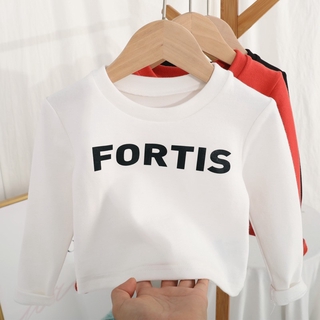 เสื้อยืดแขนยาว ผ้าฝ้าย สไตล์เกาหลี สําหรับผู้หญิง