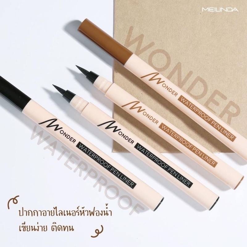 ปากกาอายไลเนอร์-mei-linda-wonder-waterproof-pen-liner-ปากกา-หัวฟองน้ำ-mc3103