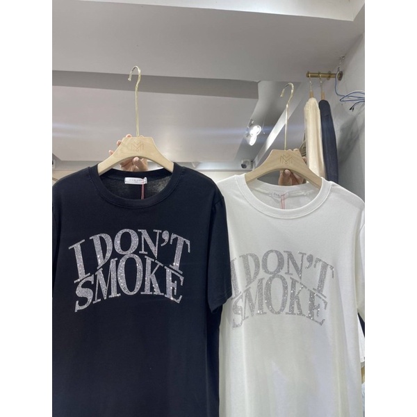 เสื้อยืดรีดเพชรลาย-i-dont-smoke-ป้าย-its-me-basic