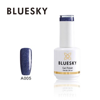 สีเจล Bluesky gel polish กลิตเตอร์น้ำเงินมิดไนท์ A5
