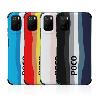 ภาพขนาดย่อของภาพหน้าปกสินค้าOriginal Official Rainbow Color Case Xiaomi POCO M3 M4 X3 Pro NFC 4G 5G Casing Brand Gradient Silicone Cover จากร้าน iopco.th บน Shopee ภาพที่ 1