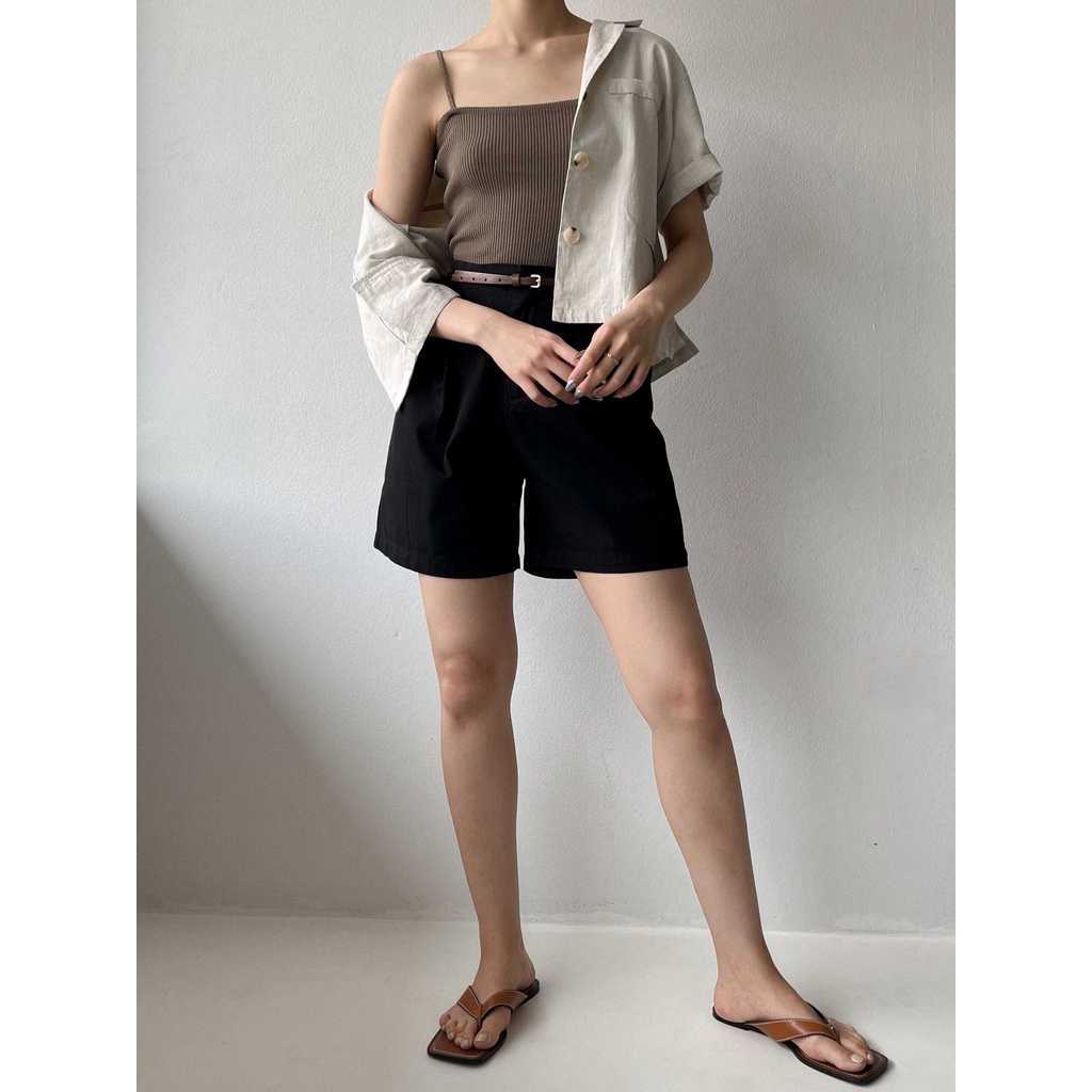 ailotte-neil-shorts-กางเกงขาสั้นคอตตอนมีเข็มขัด