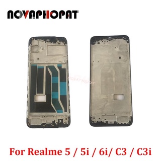 Novaphopat กรอบเคสลําโพง ด้านหน้า LCD สีดํา สําหรับ Realme 5 RMX1911 5i 5s C3 C3i 6 6i RMX2002