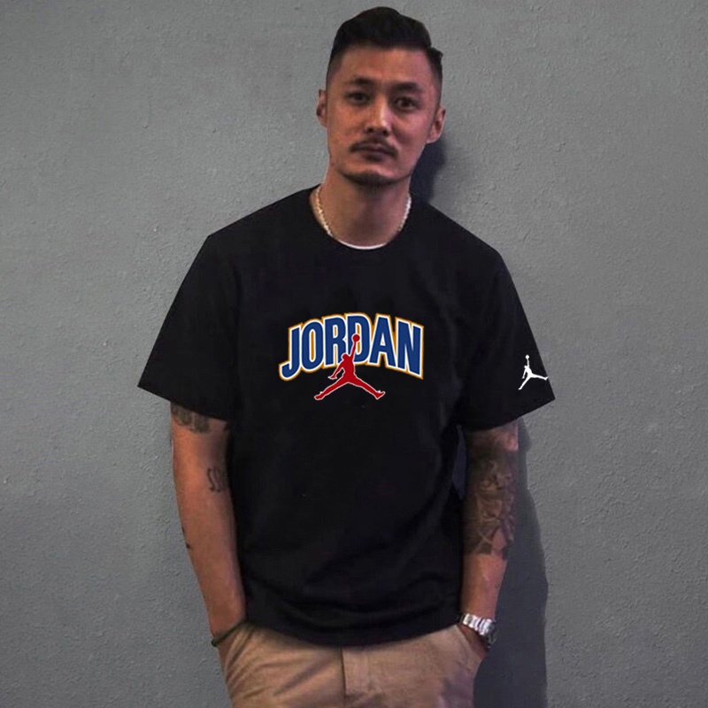 เสื้อยืดลําลอง-แขนสั้น-คอกลม-ระบายอากาศได้ดี-ลาย-air-jordan-airman-เหมาะกับการเล่นกีฬาบาสเก็ตบอล-สําหรับผู้ชาย