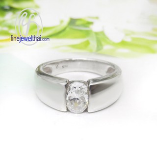 Finejewelthai-แหวนเพชรCZ-แหวนเงินแท้-แหวนหมั้น-แหวนแต่งงาน-R1177cz