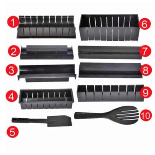 ชุดอุปกรณ์ทำซูชิ-diy-10-ชิ้นพร้อมมีด-พร้อมส่งจากไทย-อุปกรณ์ทำอาหารญี่ปุ่น-ข้าวปั้นและซูชิ-ม้วนซูชิ