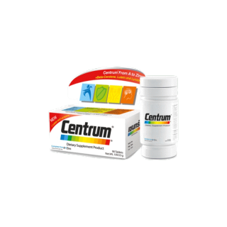 โปรโมชั่น : CENTRUM DIETARY SUPPLEMENT 90TABS เซนทรัม ผลิตภัณฑ์เสริมอาหาร วิตามินรวม สำหรับทุกคน 90 เม็ด