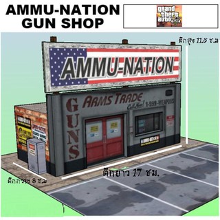 ภาพหน้าปกสินค้าโมเดลกระดาษ ร้านขายอาวุธในเกมส์ Gta (Ammu Nation Gta) ที่เกี่ยวข้อง