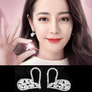 925 silver needle diamond zircon love earrings Qiao Jingjing heart-shaped earrings small and exquisite temperament femal