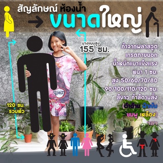 สัญลักษณ์ ห้องสุขา ขนาดใหญ่ ทำจากพลาสวูดเกรดภายนอก   แข็งแรง ทนทาน น้ำหนักเบา ทนแดด ทนน้ำ