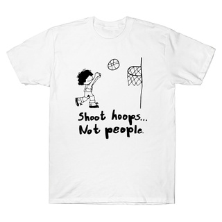 Shoot Hoops Not People T Shirt Funny Mens White Cotton Shirts Short Sleeve Top Short Sleeve Tees Men T-Shirt Newest Des