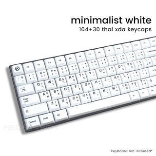 ภาพหน้าปกสินค้า[Thai Keycaps] Minimalist White XDA Thai Keycap Set ปุ่มคีย์แคปภาษาไทย PBT Dye-subbed 104+30 คีย์  Mechanical Keyboard ที่เกี่ยวข้อง