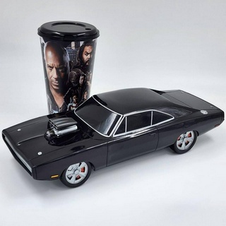 พร้อมส่ง ถังป๊อปคอร์น Major รถ Dodge Charger 1970 + แก้วน้ำ 44 Oz. ภาพยนต์เรื่อง Fast and furious X 2023